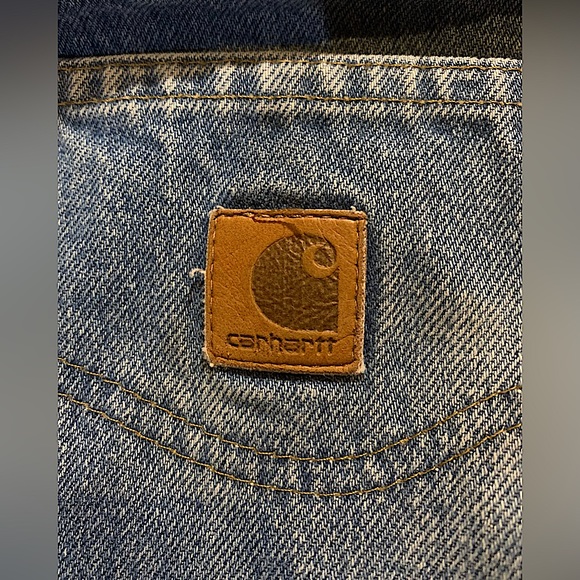 Carhartt Jeans Men’s 42x34 Blue Jeans Relaxed Fit Straight Leg - Picture 4 of 6